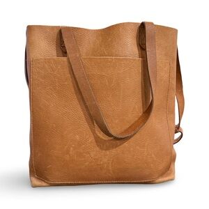 Madewell Medium Transport Tote English Saddle Leather Crossbody